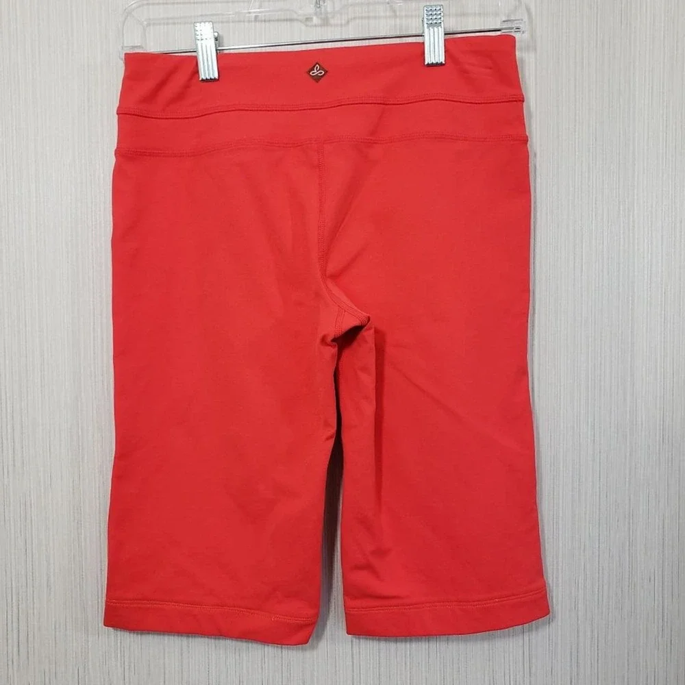 PrAna‎ orange biker shorts / knee length athletic shorts woman's size small - Picture 3 of 5